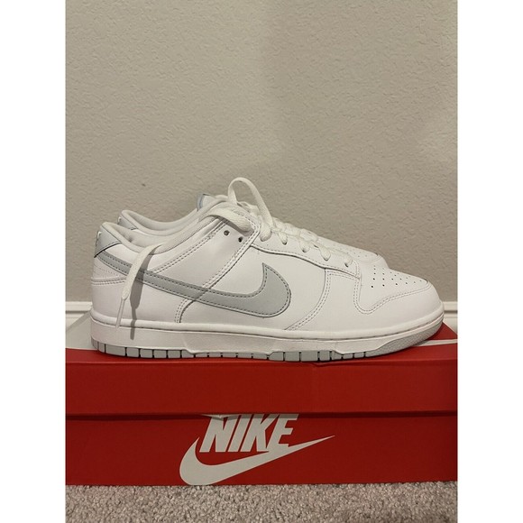 NEW Size 10.5 Men’s Nike Dunk Low Retro Pure Platinum DV0831 101 FAST SHIPPING - Picture 3 of 5